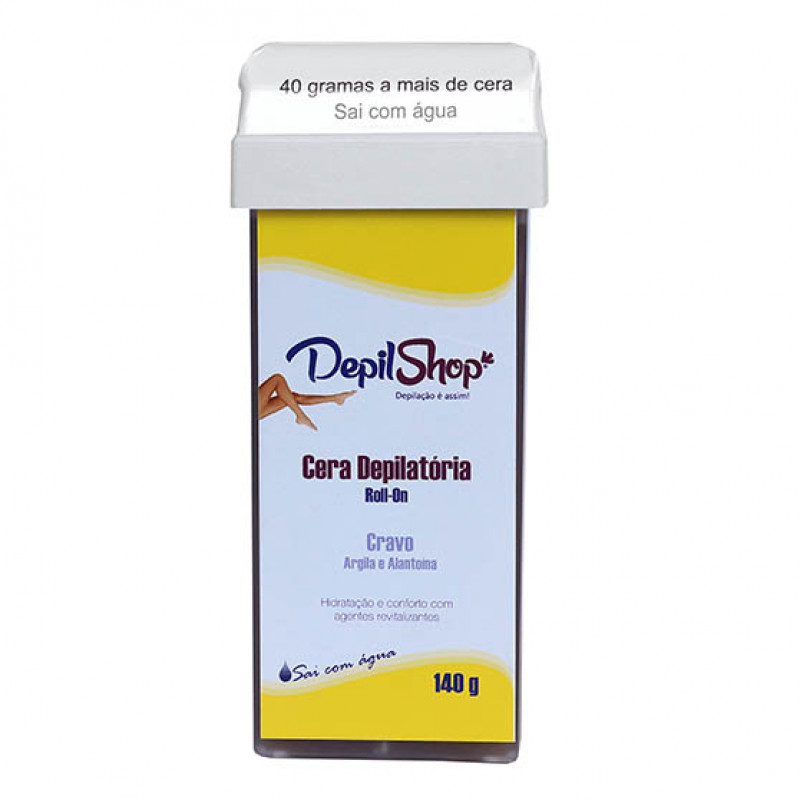 Cera Depilatória Roll On Cravo  Depilshop 140g